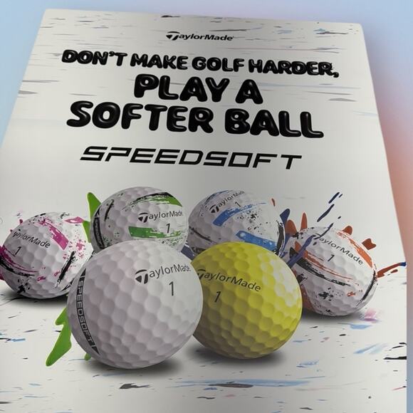 TaylorMade SpeedSoft Golf Balls Promotional Poster - Picture 2 of 2